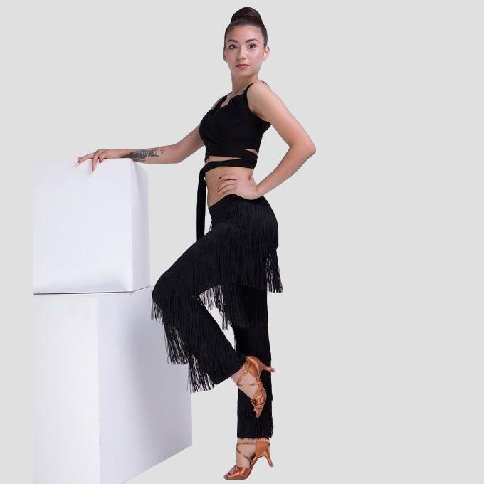 Women's Dance Pants with Fringe 479 – Euro Glam Dance Boutique