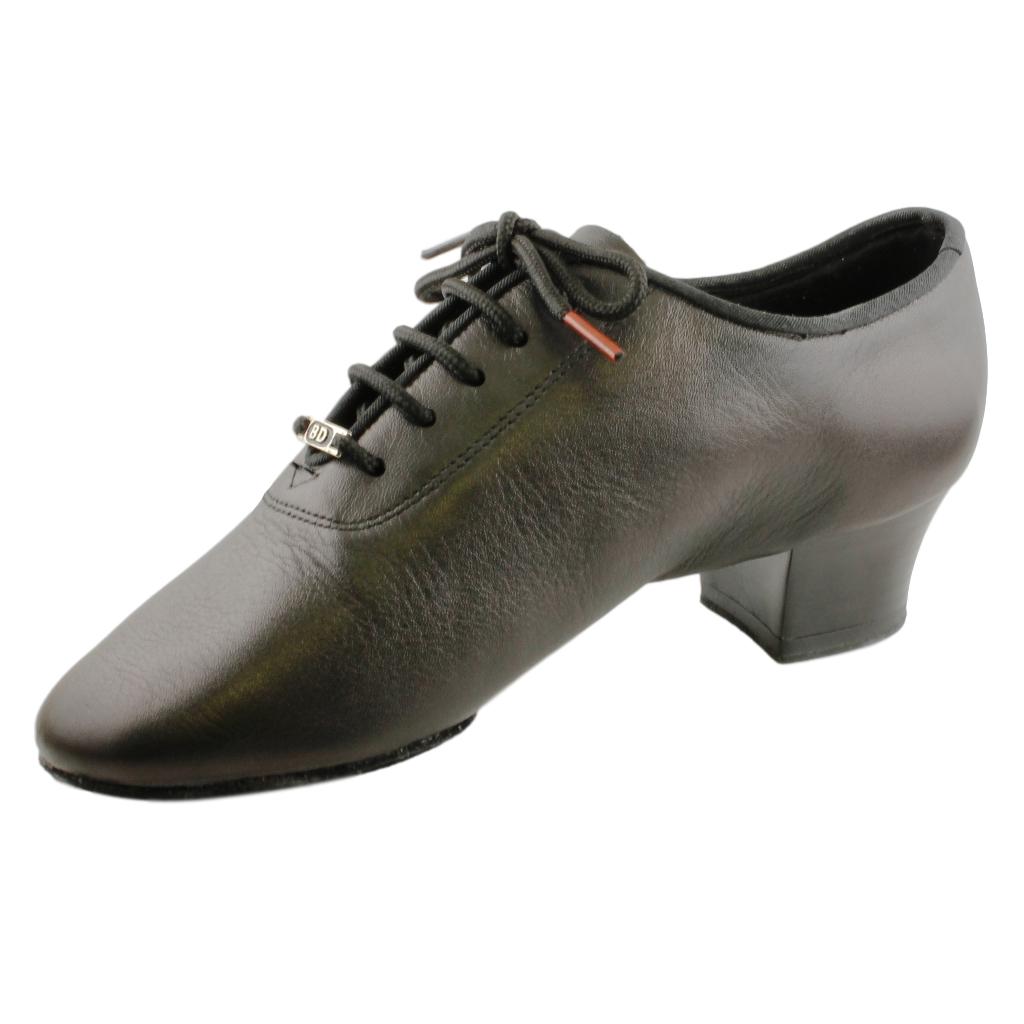 BD Dance Latin Dance Shoes for Men, Model 401, Black Leather