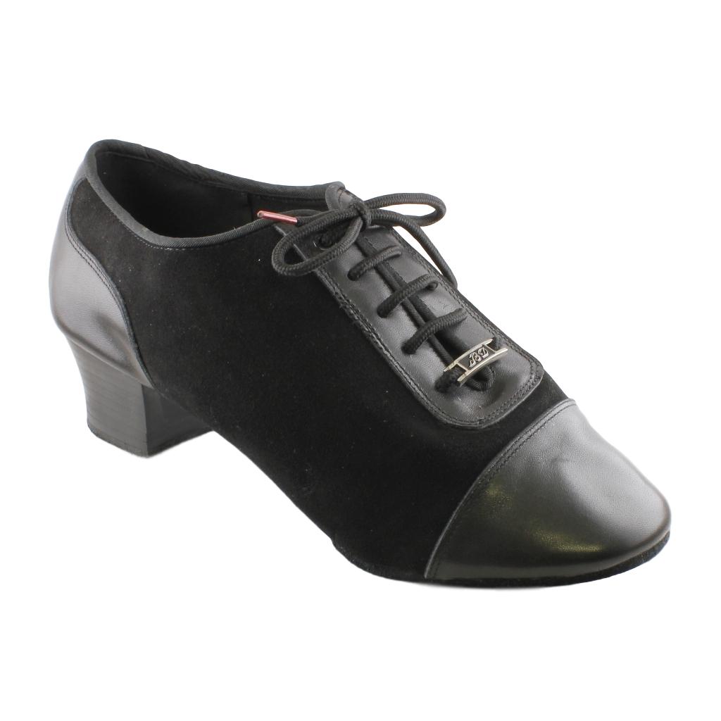 BD Dance Latin Shoes for Men, Model 463, Black Suede Leather