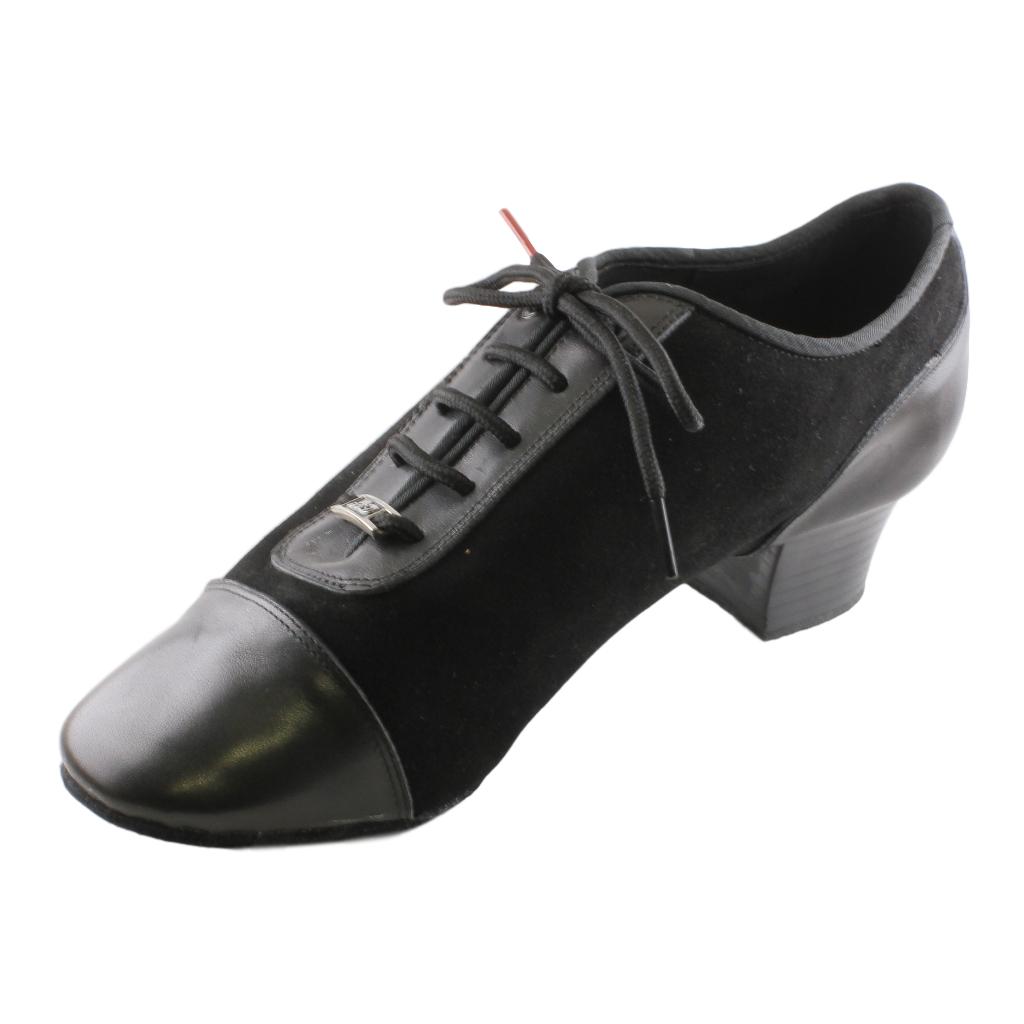 BD Dance Latin Shoes for Men, Model 463, Black Suede Leather