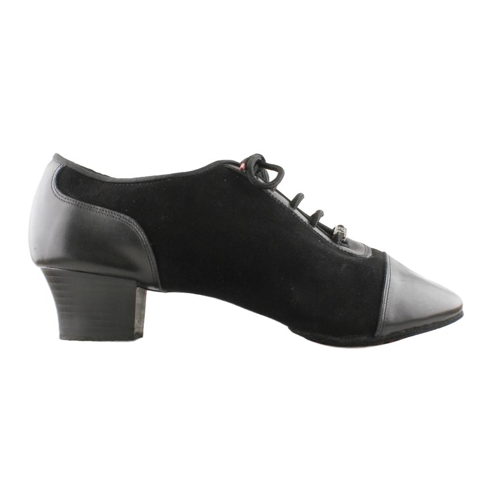 BD Dance Latin Shoes for Men, Model 463, Black Suede Leather