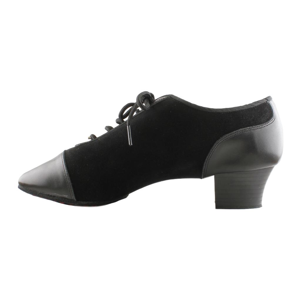 BD Dance Latin Shoes for Men, Model 463, Black Suede Leather