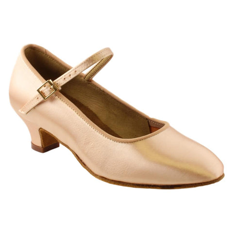 Women's Standard Dance Shoes, Model 138, Heel EH4, Tan 1