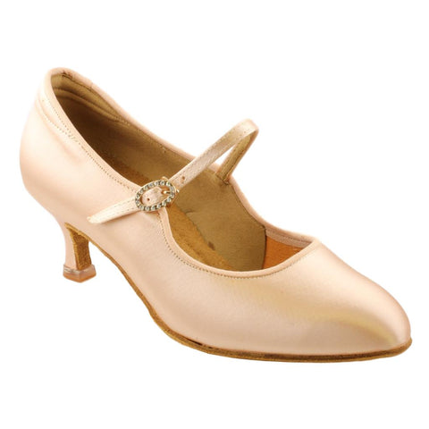 Women's Standard Dance Shoes, Model 138, Heel EH4, Tan 1