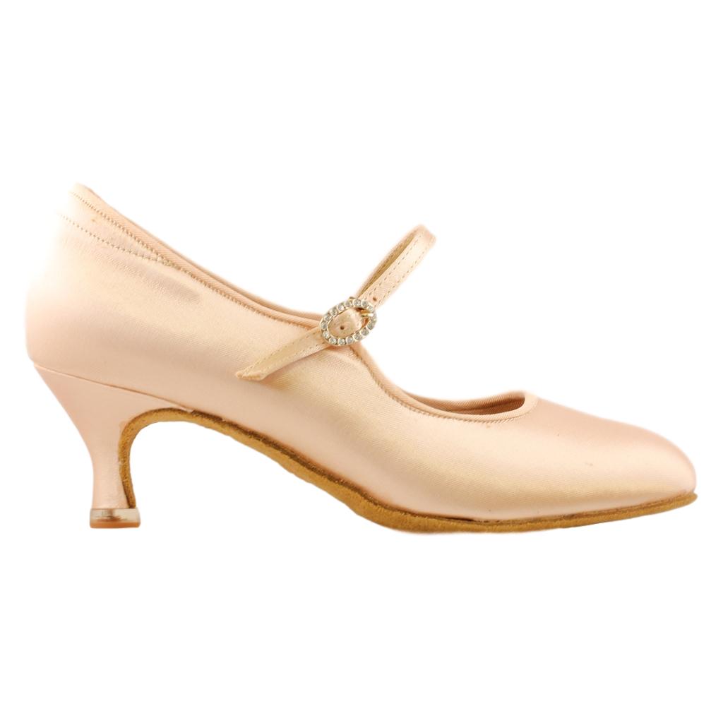 BD Dance International Standard Dance Shoes for Women, Model 137, Heel EH11, Light Tan