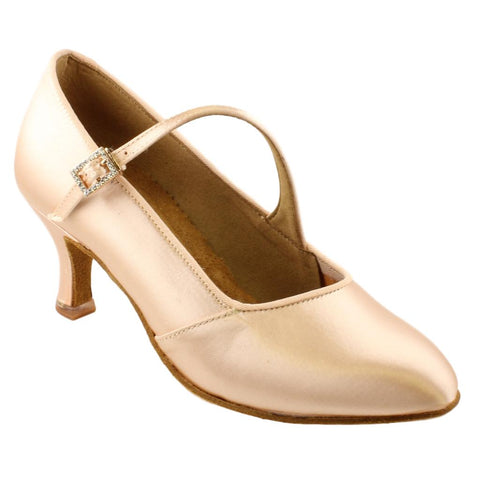 Women's Standard Dance Shoes, Model 137, Heel Child I, Tan 2