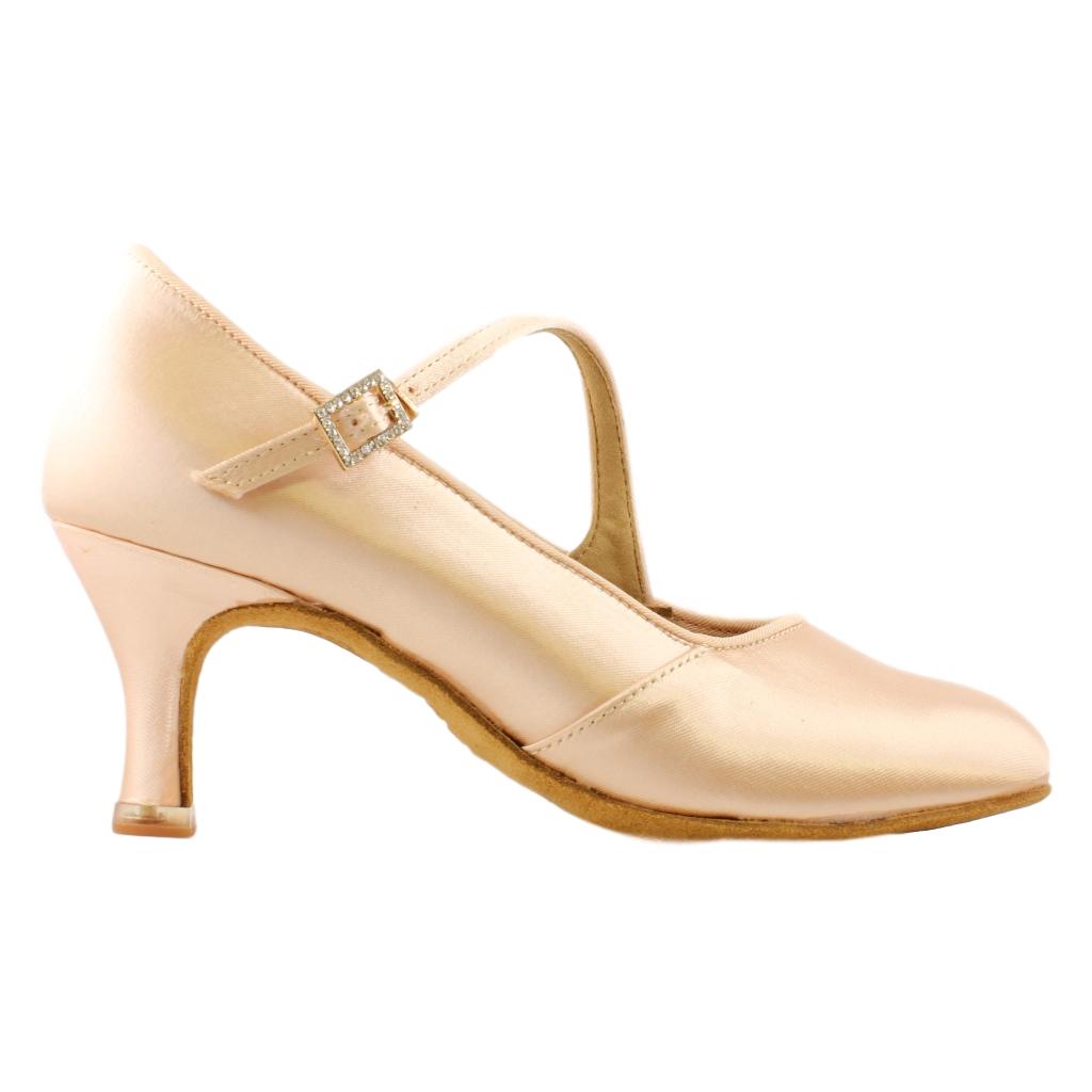 BD Dance International Standard Dance Shoes for Women, Model 149, Heel EH10, Light Tan