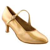 BD Dance International Standard Dance Shoes for Women, Model 149, Heel EH10, Tan