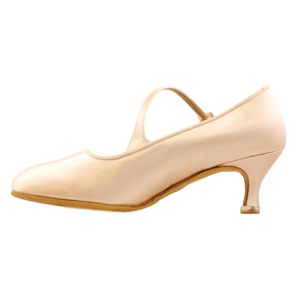 BD Dance International Standard Dance Shoes for Women, Model 149, Heel EH11, Light Tan