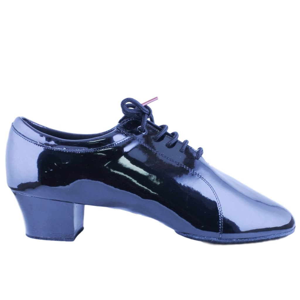 BD Dance Latin-Rhythm Dance Shoes for Men, Model 419, Black Patent Leather