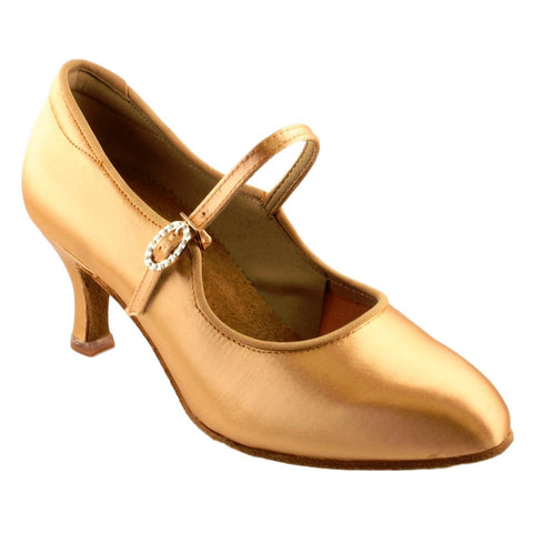 Women's Standard Dance Shoes, Model 149, Heel EH11, Tan 1