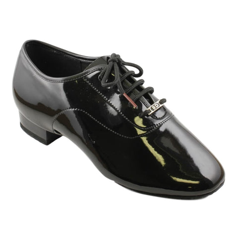 Men's Smooth Dance Shoes, Model 309, Black Patent Leather