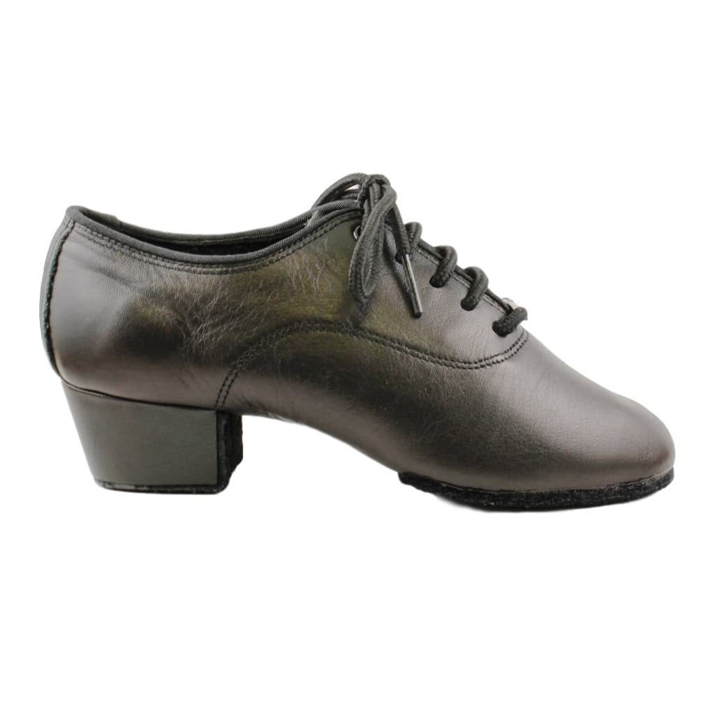 BD Dance Latin-Rhythm Dance Shoes for Boys, Model 802, Black Leather