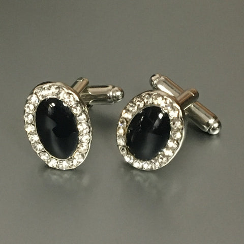 Luxury Front and Back Silver Collar Studs 4505
