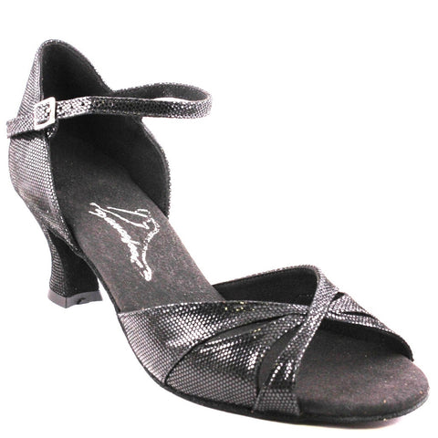 Women's Latin Dance Shoes, Model Artemisia, Black, Heel 2.5"