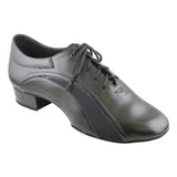 Men's Smooth Dance Shoes, 1212 Fernando, Black Leather & Neoprene