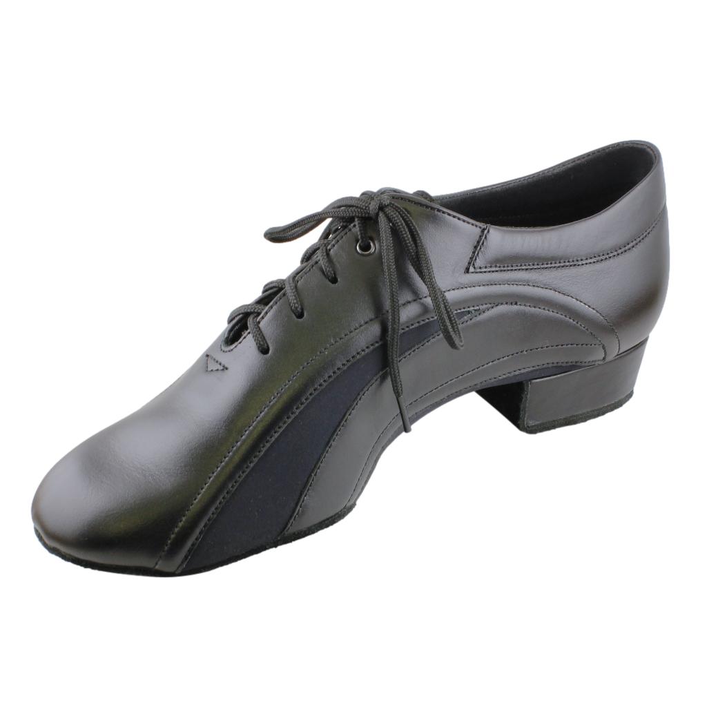 Men's Smooth Dance Shoes, 1116 Fernando, Black Leather / Neoprene