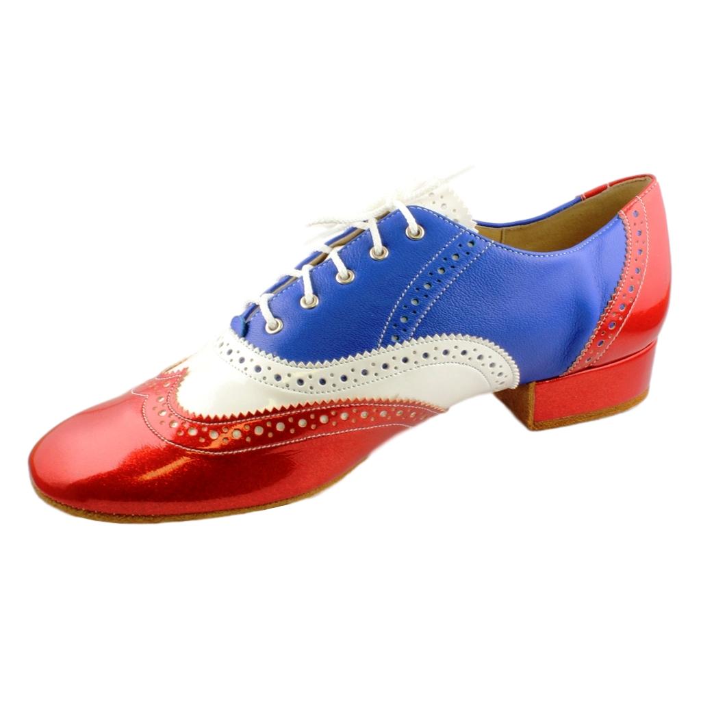 Smooth Men's Red-Blue-White Dance Shoes from Galex