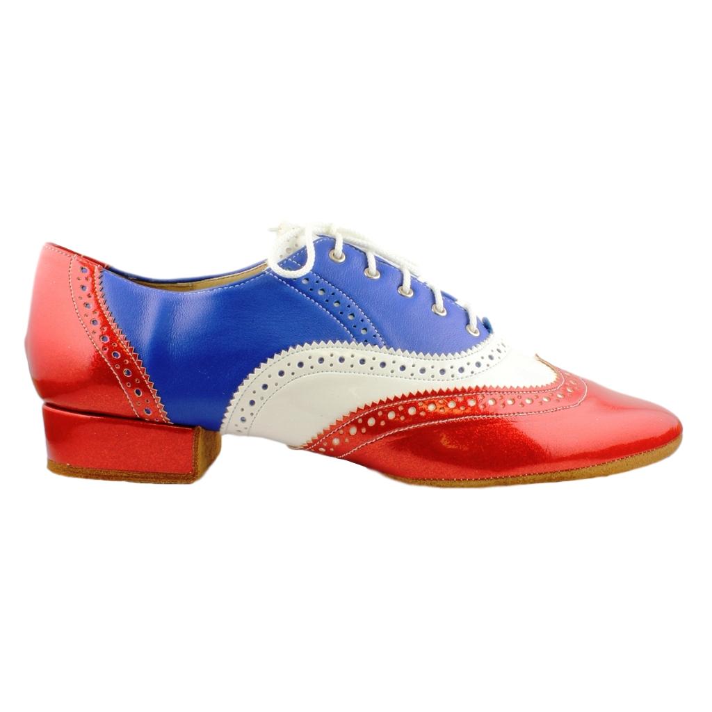 Smooth Men's Red-Blue-White Dance Shoes from Galex