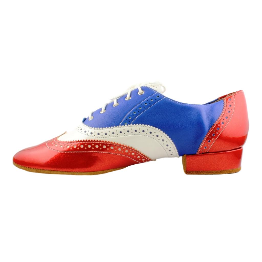 Smooth Men's Red-Blue-White Dance Shoes from Galex