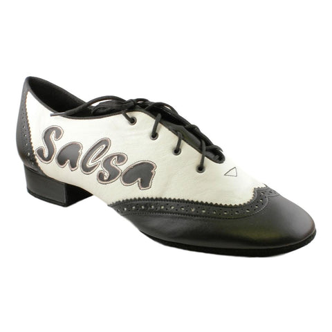 Men's Latin Dance Shoes, Model 419, Black Patent Leather