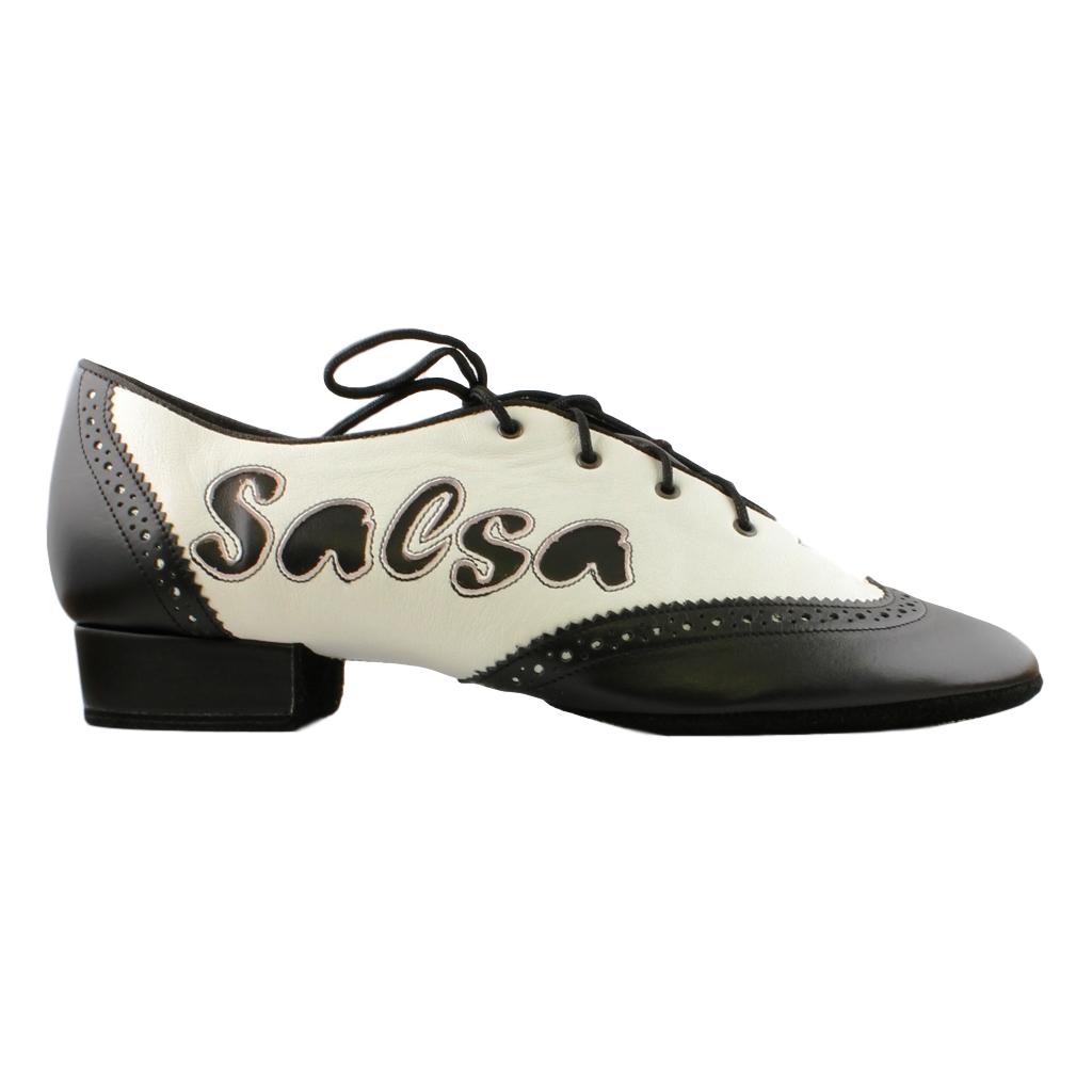 Salsa Black-White Mens Dance Shoes from Galex