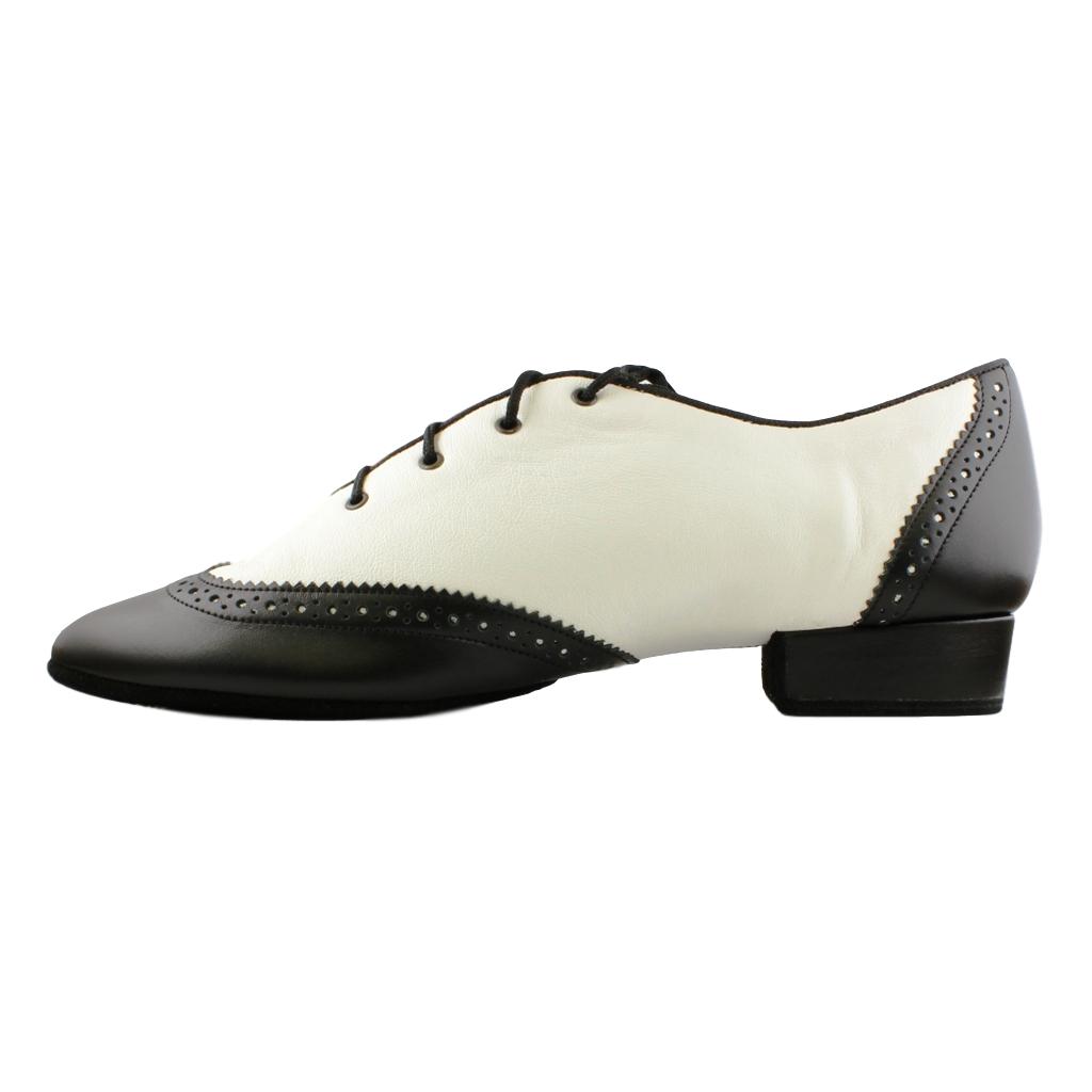 Salsa Black-White Mens Dance Shoes from Galex