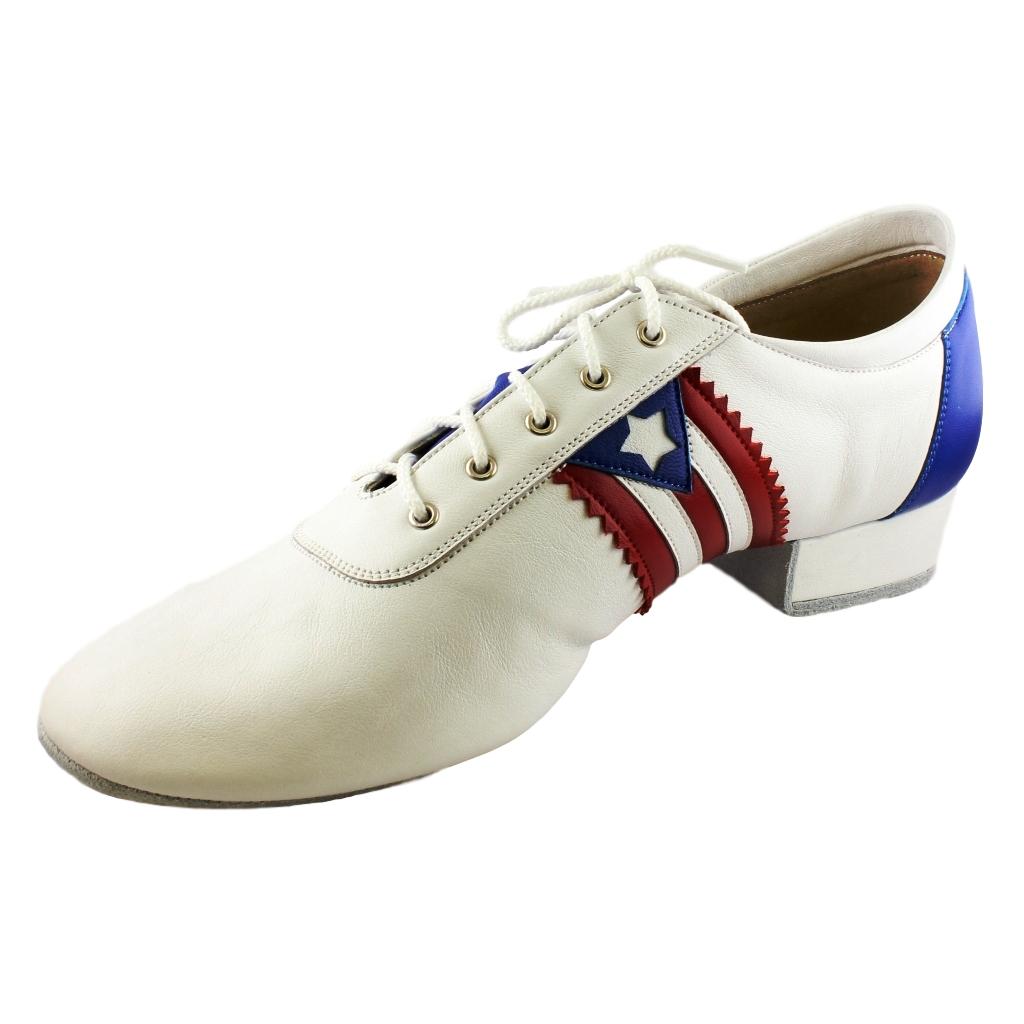 Men s Salsa Dance Shoes Flexi M White Leather