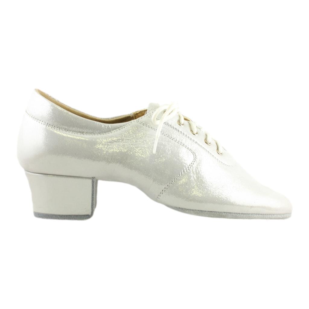 Practice Dance Shoes for Women, Model 1205 Flexi, Leather White Pearl
