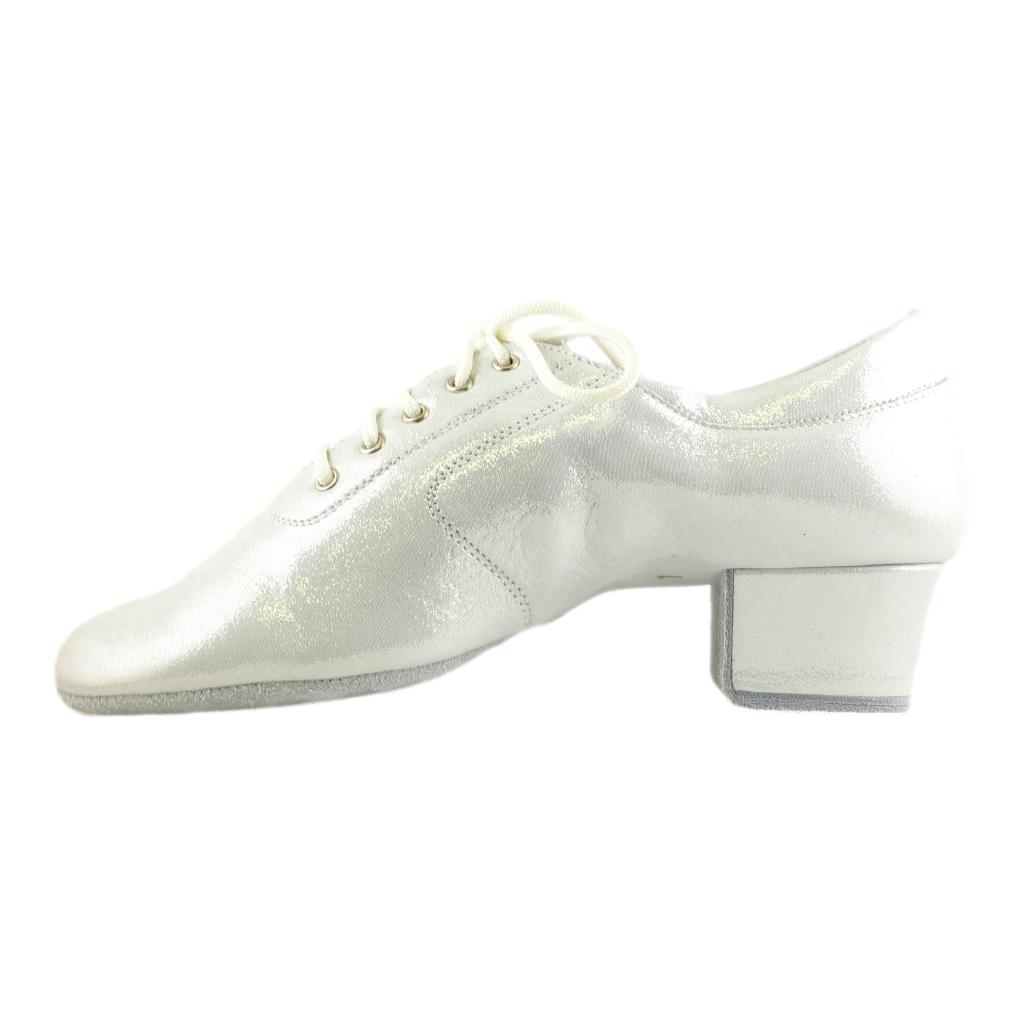 Practice Dance Shoes for Women, Model 1205 Flexi, Leather White Pearl