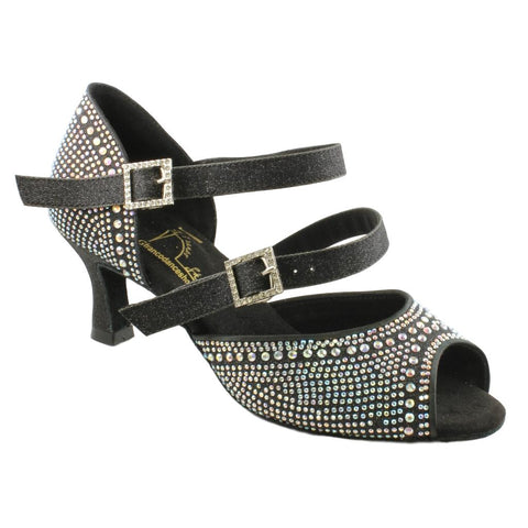 Women's Latin Dance Shoes, 2215 Irina, Cedar Satin, Heel 7cm Slim