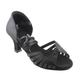 Women's Latin Dance Shoes, Model Sol, Black, Heel 2.5