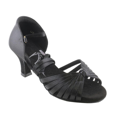 Women's Latin Dance Shoes, Model Artemisia, Black, Heel 2.5"