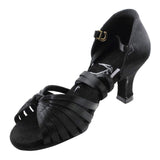 Women's Latin Dance Shoes, Model Sol, Black, Heel 2.5