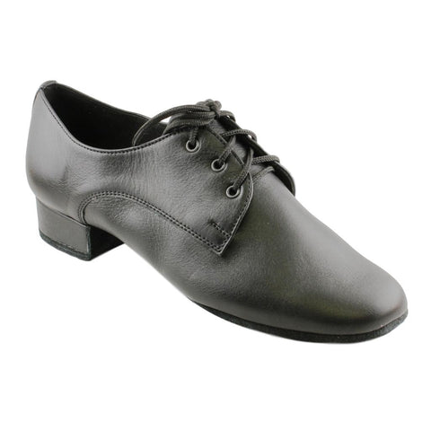 Boys' Latin Dance Shoes, Model 802, Black Leather