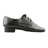 Galex Standard Dance Shoes for Boys, Model 1149 Patron, Black Leather