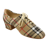 Galex Practice Dance Shoes for Women, Model 1205 Flexi, Beige Grid