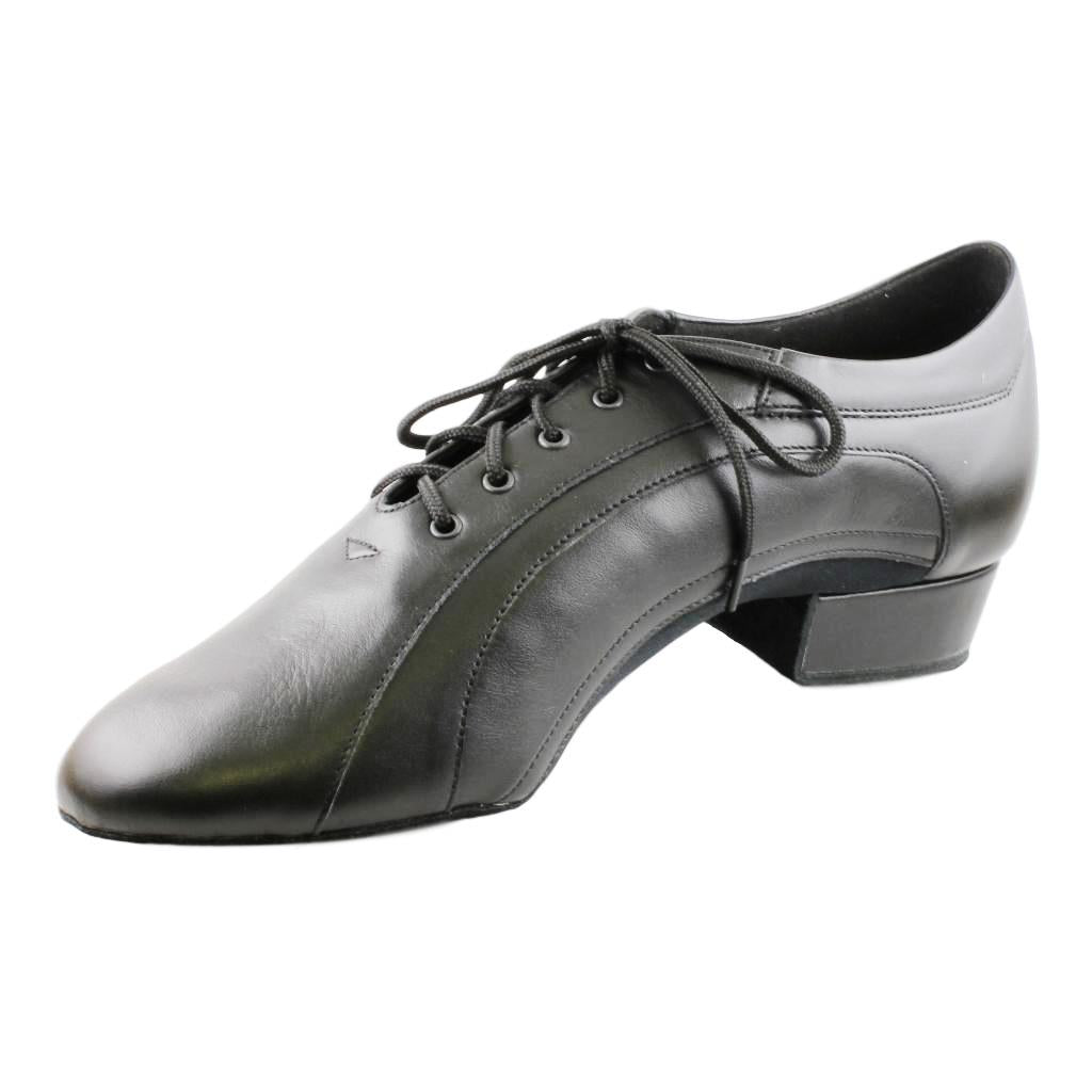 Galex American Smooth Dance Shoes for Men, Model 1115 Franco, Black Leather