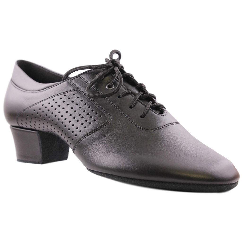 Galex Latin Dance Shoes for Boys, Model 1205 Galex Flexi, Black Leather