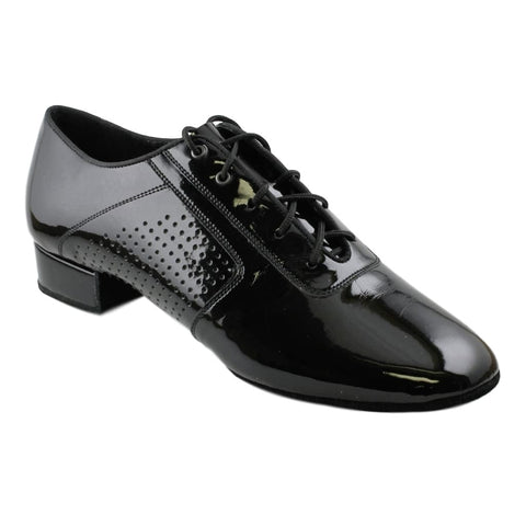 Men's Smooth Dance Shoes, Model 309, Black Patent Leather