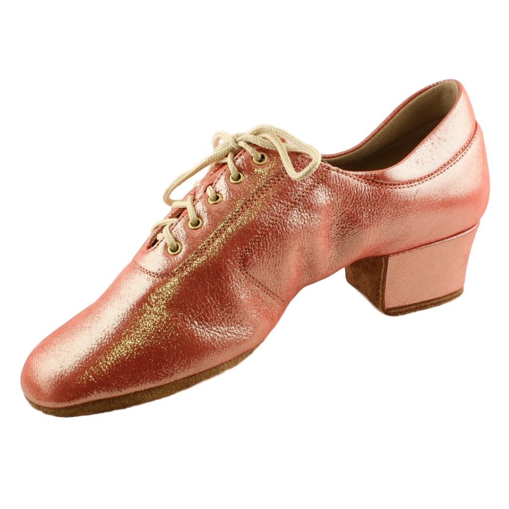 Practice Dance Shoes for Women, Model 1205 Flexi, Leather Red Gold