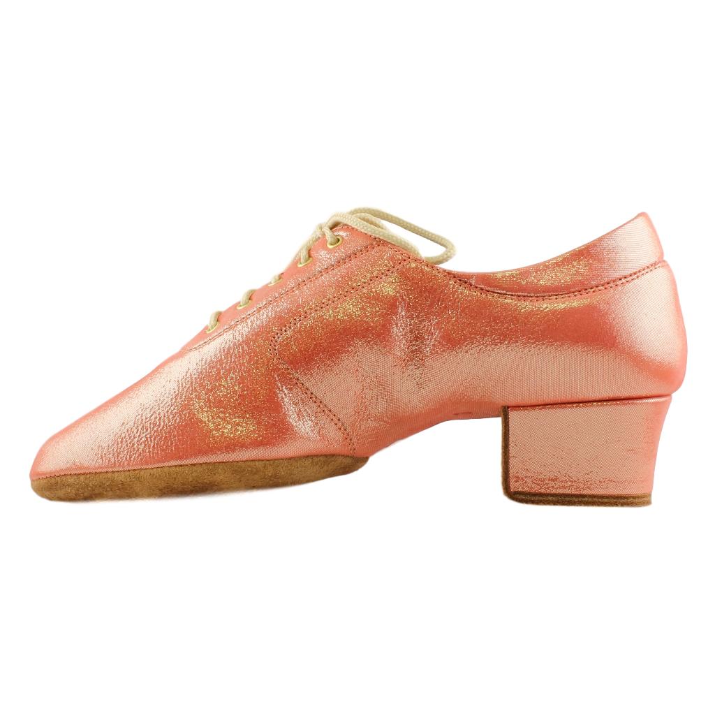 Practice Dance Shoes for Women, Model 1205 Flexi, Leather Red Gold