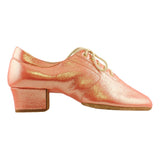 Practice Dance Shoes for Women, Model 1205 Flexi, Leather Red Gold