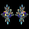 Euro Glam Crystal AB Clip-On Ballroom Dance Earrings