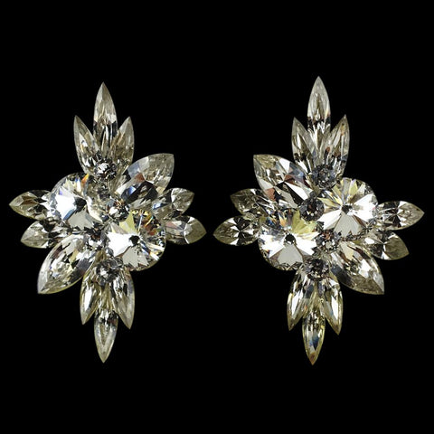 Earrings, Crystal and Crystal AB Rhinestones