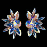 Euro Glam Earrings, Clip-On or Pierced French Clip, Swarovski Crystal AB