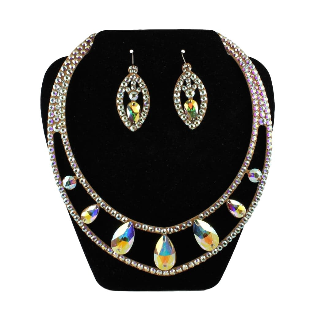 Euro Glam Ballroom Necklace and Earrings Set, Swarovski Crystal AB