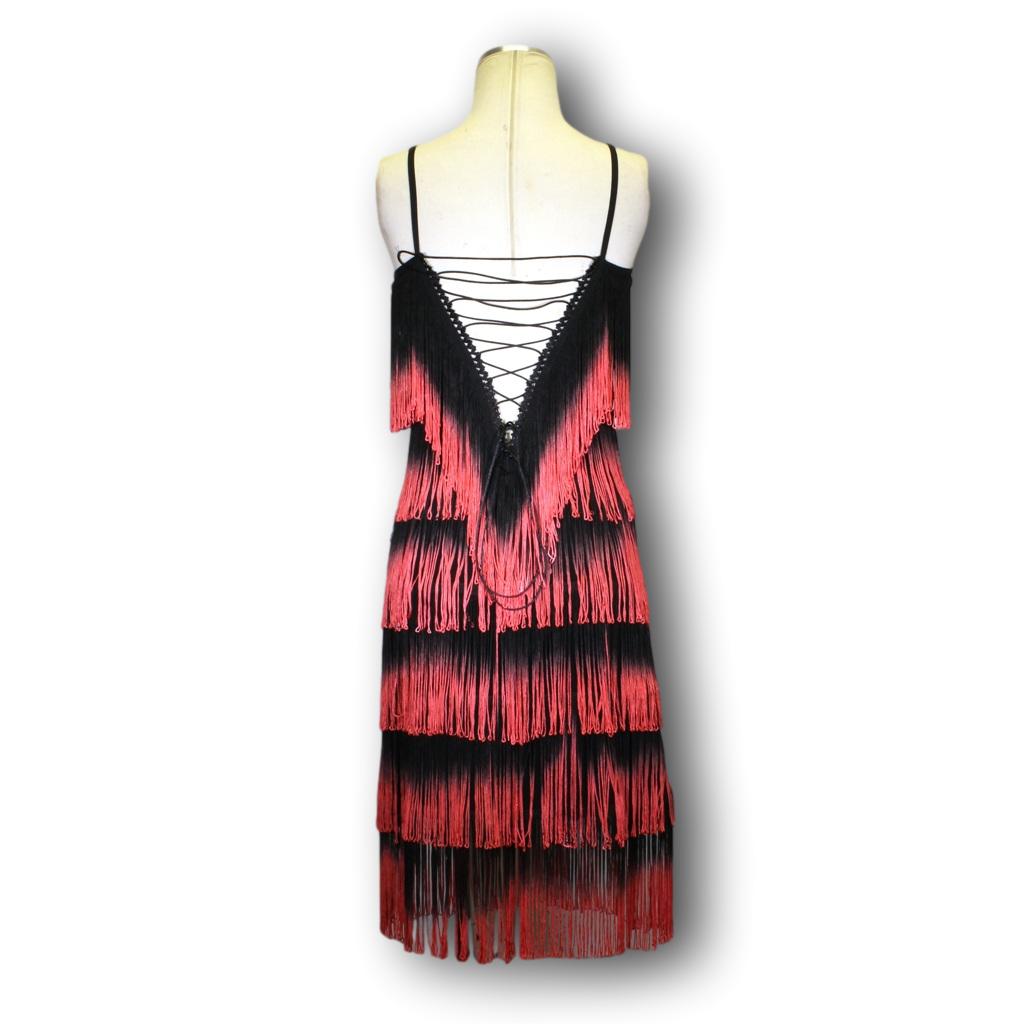 Women's Latin Practice Dress PL-198/2 Coral