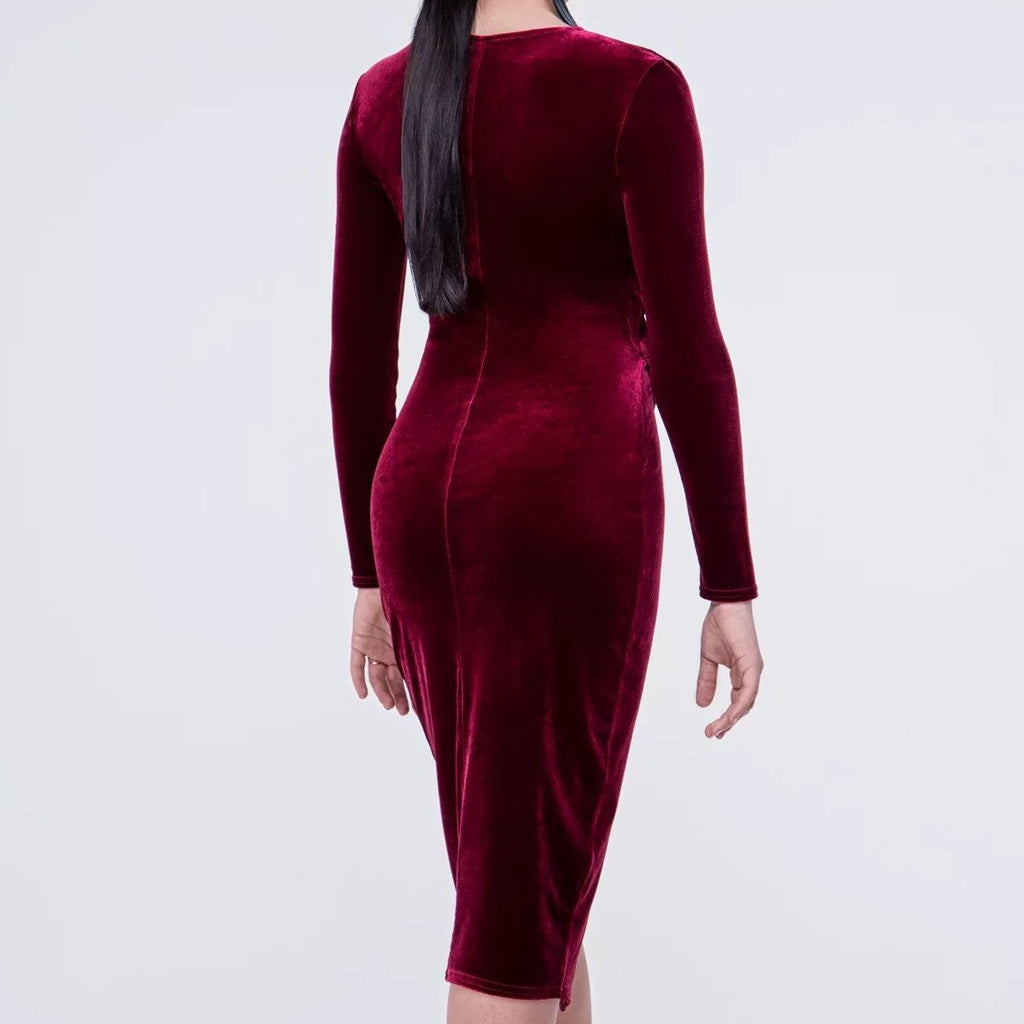 Women's Latin Practice Dress PL-948 Burgundy