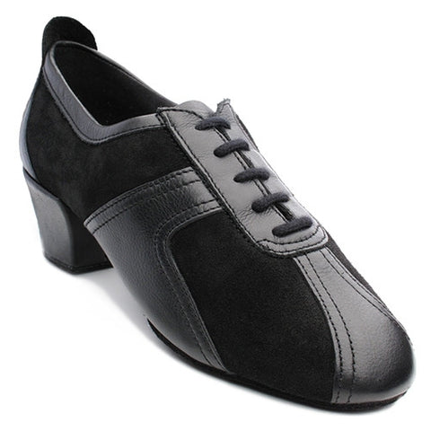 Men's Latin Dance Shoes, Model 463, Black Suede Leather